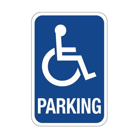 Parking with Handicap Symbol Sign 12" x 18"